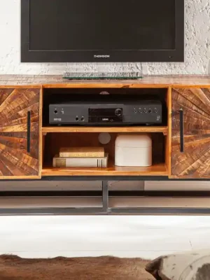 Moderní stolek pod TV z masivu Wood Art Mango 145cm Ihned K Objednání