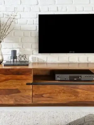 Koupit Online Designový stolek pod TV z masivu Fire & Earth Sheesham 160cm