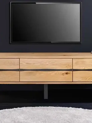 Jen Po Omezenou Doba Moderní TV stolek z masivu Living Edge Dub 160cm