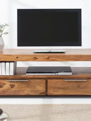 Designový stolek pod TV z masivu Makassar Sheesham 135cm Ověřený