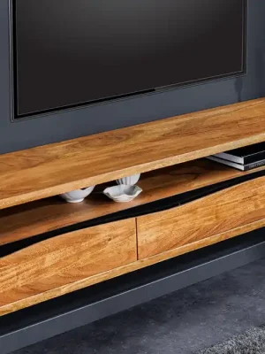 Designová závěsná skříňka pod TV z masivu Mammut Akácia 160cm Nejprodávanější