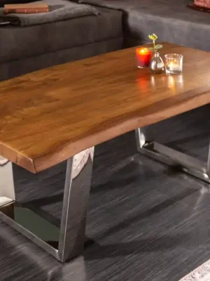 Masivní konferenční stolek Mammut Akácie honey 110cm 40mm Aktuální