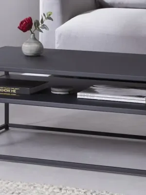 Luxusní konferenční stolek Dura Steel černý 100cm Nejlepší Volba