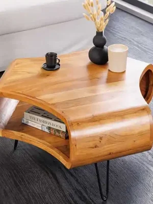 Oblíbený Designový konferenční stolek s úložným prostorem Organic Living akácie 70cm