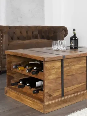 Masivní konferenční stolek Bar Bodega Sheesham 100cm Cenová Bomba