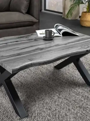 Designový konferenční stolek Aspen z MDF šedý dub 90cm Finální Výprodej
