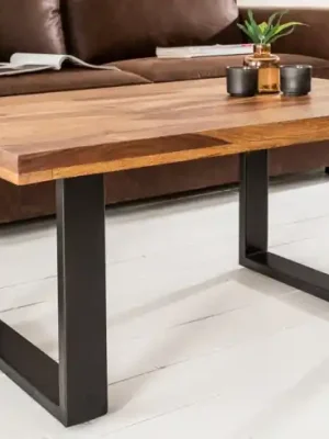 Sleva Moderní konferenční stolek z masivu Iron Craft Sheesham 100cm