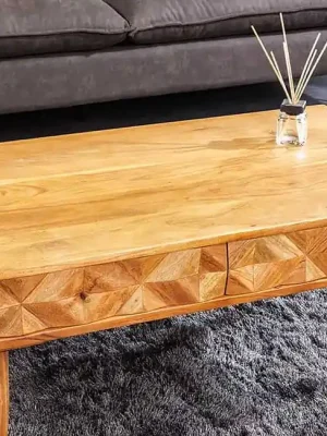 Designový konferenční stolek z masivu Alpine Akácie 102cm Jen Po Omezenou Doba
