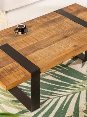 Víkendová Akce Moderní konferenční stolek z masivu Iron Craft Mango 120cm