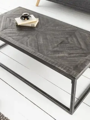 Kup Teď Moderní konferenční stolek z masivu Infinity Home Mango šedý 100cm