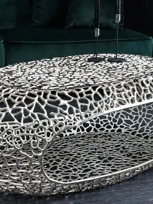 Omezená Nabídka Designový konferenční stolek Organic kovový 119cm