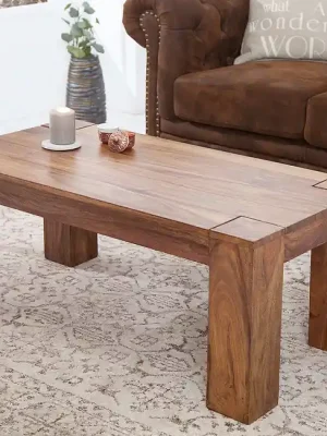 Masivní konferenční stolek Makassar Sheesham 100cm Jen Po Omezenou Doba