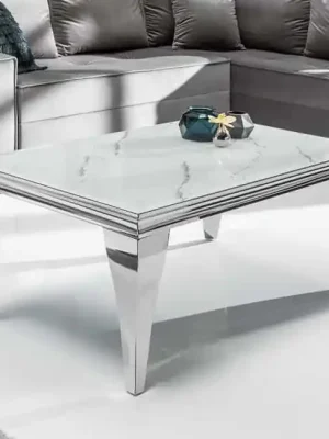 Skleněný konferenční stolek Barock Marble 100cm Ihned K Objednání