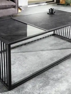 Designový konferenční stolek Skövde v mramorovém vzhledu 100cm Nejlepší Volba