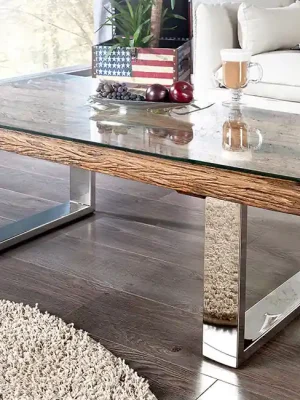Luxusní konferenční stolek z masivu Euphoria Barracuda Teak 110cm Tovární Cena