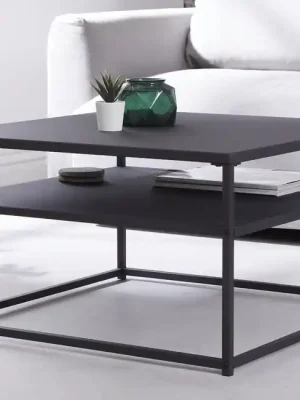 Luxusní konferenční stolek Dura Steel černý 70cm Vrácení Zdarma