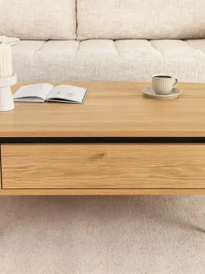 Nízká Cena Moderní konferenční stolek Dalvik dubová dýha 120cm
