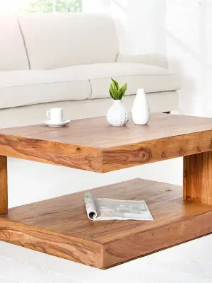 Masivní konferenční stolek Giant XL Sheesham 90x60cm Speciální Cena