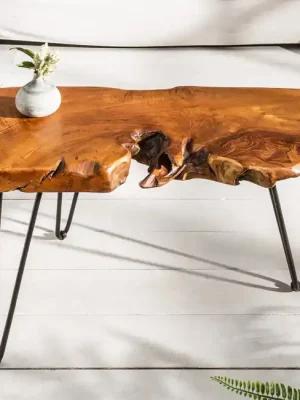 Originální Extravagantní konferenční stolek z masivu Wild Akácie 100cm