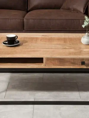 Omezená Nabídka Industriální konferenční stolek z masivu Iron Craft Mango 100cm