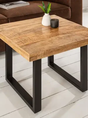 Moderní konferenční stolek z masivu Iron Craft Mango 60cm Zlevněný