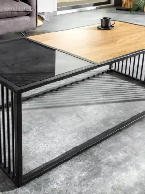 Top Prodej Designový konferenční stolek Skövde v dubovém vzhledu 100cm