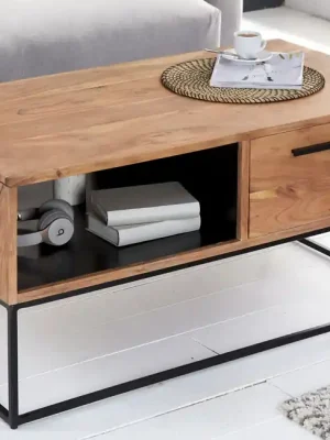 Luxusní konferenční stolek z masivu Straight Akácie 110cm Pouze Dnes