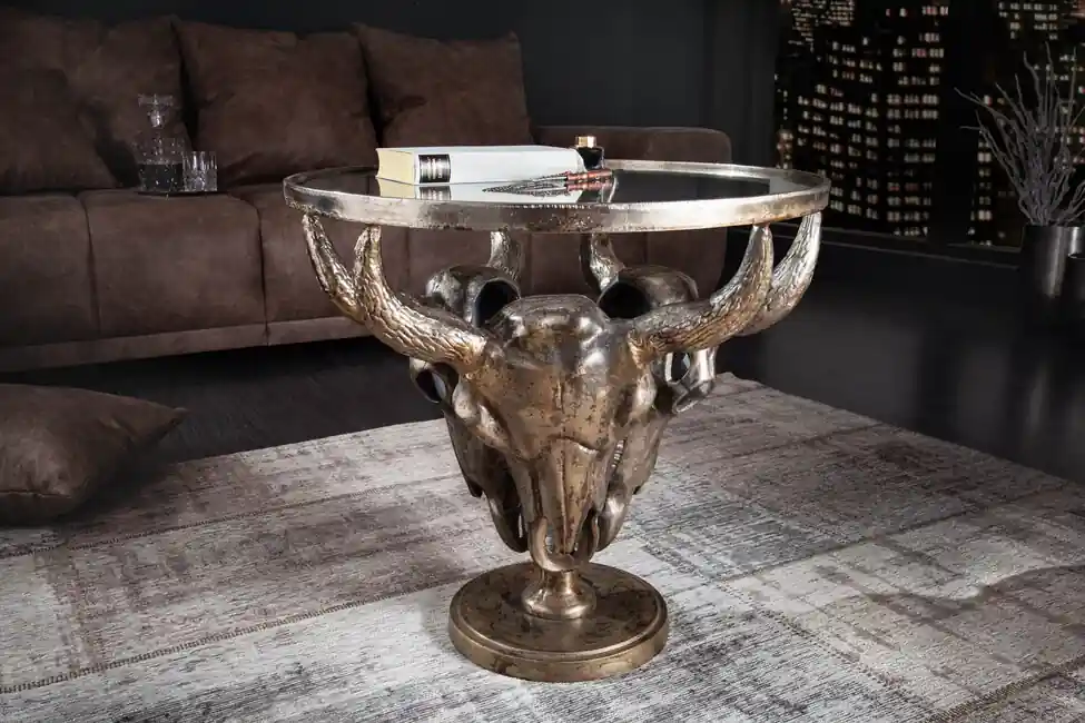 Pouze Dnes Extravagantní konferenční stolek Matador bronzový 56cm