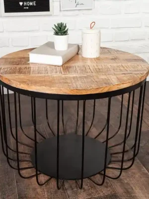 Moderní konferenční stolek z masivu Factory Loft Mango 56cm Aktuální