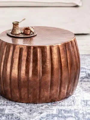 Orientální hliníkový konferenční stolek Marrakesch měděný 55cm Značkový