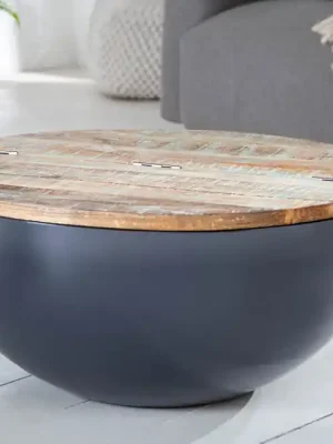 Kup Teď Konferenční stolek z recyklovaného dřeva Jakarta šedý 70cm
