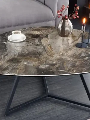 Designový keramický konferenční stolek Marvelous taupe 90cm Nakupujte Hned