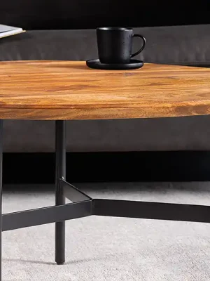 Designový konferenční stolek z masivu Beauty By Nature sheesham 60cm Novinka