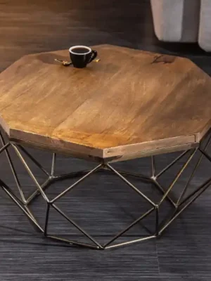 Horká Nabídka Designový konferenční stolek z masivu Diamond Mango 70cm