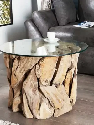 Designový konferenční stolek z masivu Riverside Teak 60cm Koupit Online