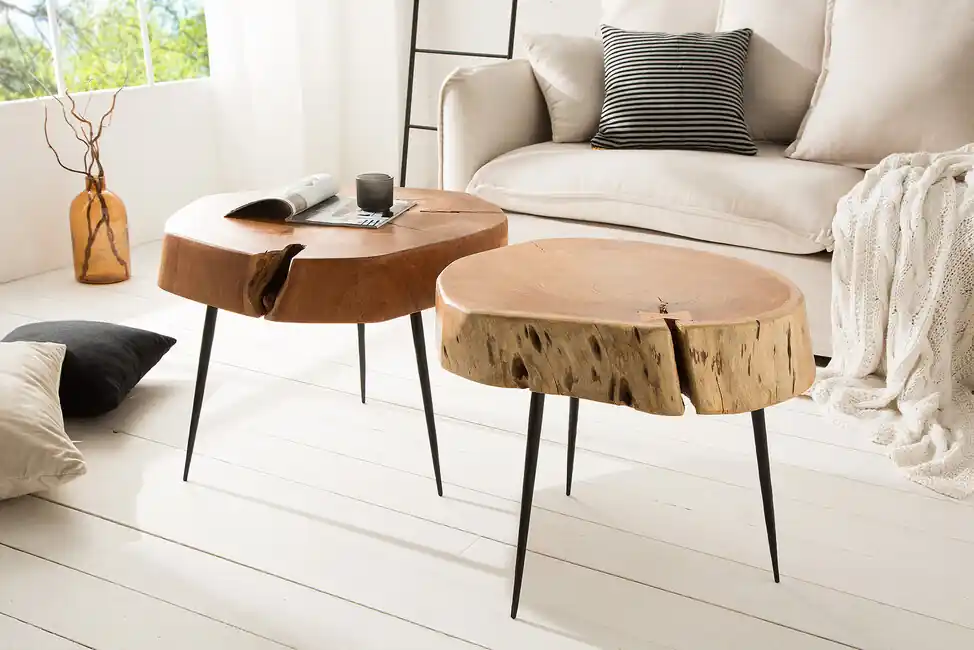 Nová Kolekce Moderní konferenční stolek z masivu Goa Akácie 60cm