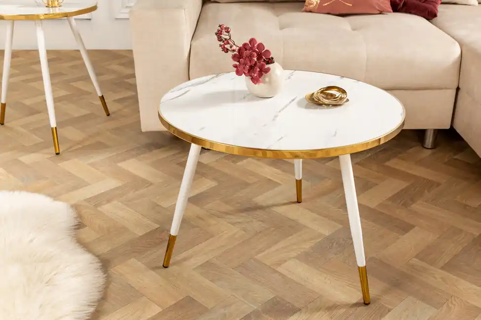 Novinka Retro konferenční stolek Paris bílý 60cm