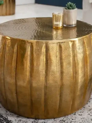 Koupit Online Orientální hliníkový konferenční stolek Marrakesch zlatý 55cm