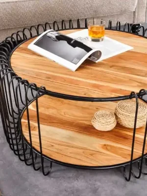 Designový konferenční stolek z masivu Arkos akácie 70cm Pouze Dnes