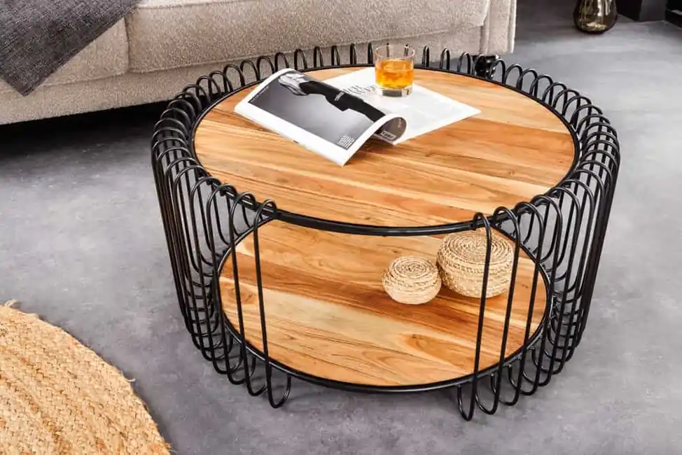 Designový konferenční stolek z masivu Arkos akácie 70cm Pouze Dnes