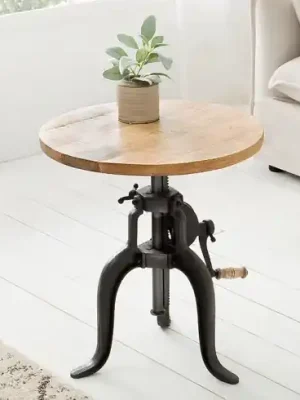 Originální Výškově nastavitelný konferenční stolek z masivu Engineer Mango 50cm