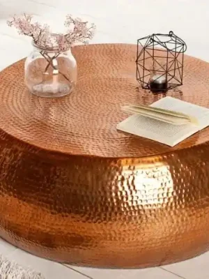 Ručně vyrobený konferenční stolek Orient měděný 80cm Zlevněný