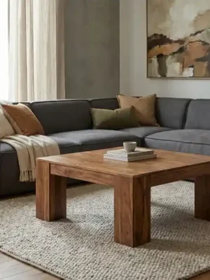 Nejlepší Cena Konferenční stolek Quadro Masiv Akácie 90cm – Dominanta pro váš stylový obývák