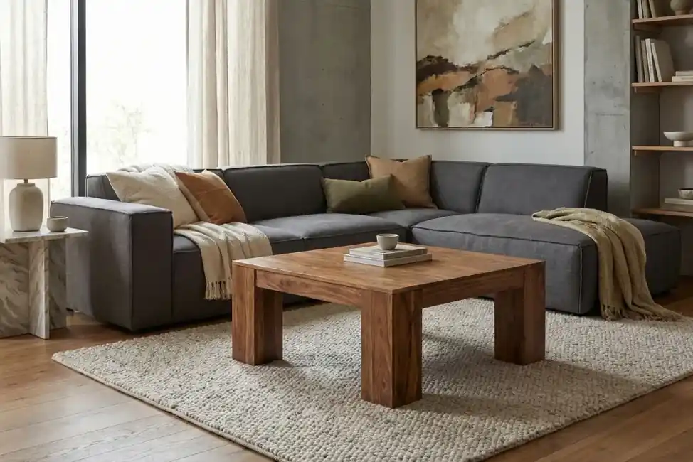 Nejlepší Cena Konferenční stolek Quadro Masiv Akácie 90cm – Dominanta pro váš stylový obývák