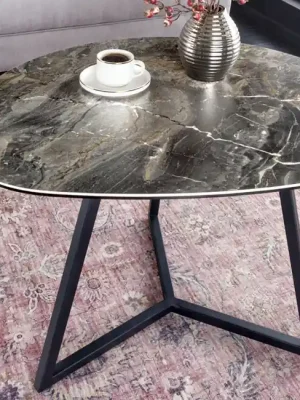 Designový keramický konferenční stolek Marvelous taupe 70cm Akce