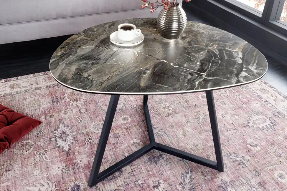 Designový keramický konferenční stolek Marvelous taupe 70cm Akce