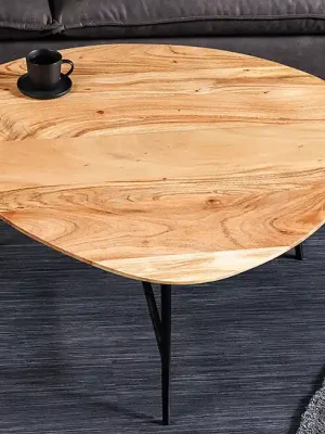 Designový konferenční stolek z masivu Beauty By Nature akácie 70cm Autentický