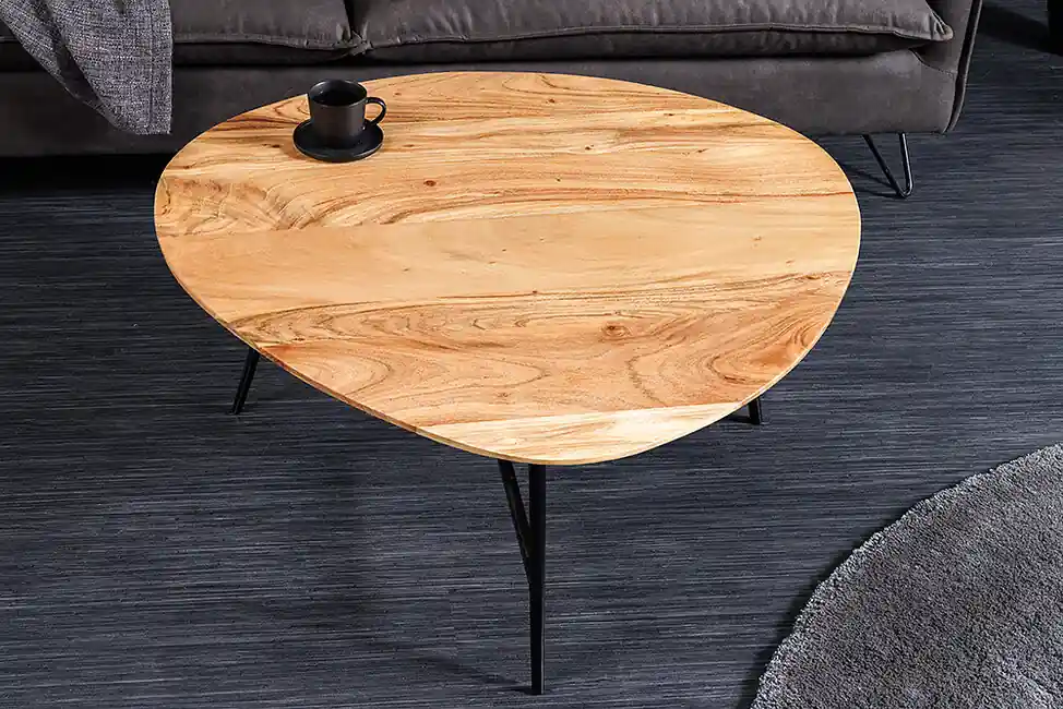 Designový konferenční stolek z masivu Beauty By Nature akácie 70cm Autentický
