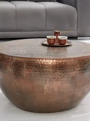Super Cena Extravagantní konferenční stolek Orient II flambovaná měď 60cm