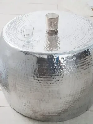 Přímo Od Výrobce Ručně vyrobený konferenční stolek Orient stříbrný 60cm